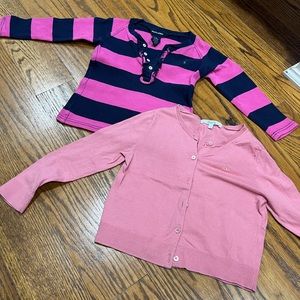 1 bonpoint cardigan and 1 Ralph Lauren shirt